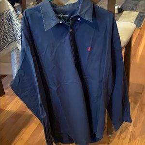 Ralph Lauren navy button down shirt